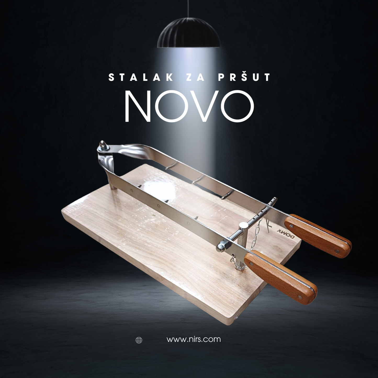 Stalak za pršut od inoxa i drva - Domy