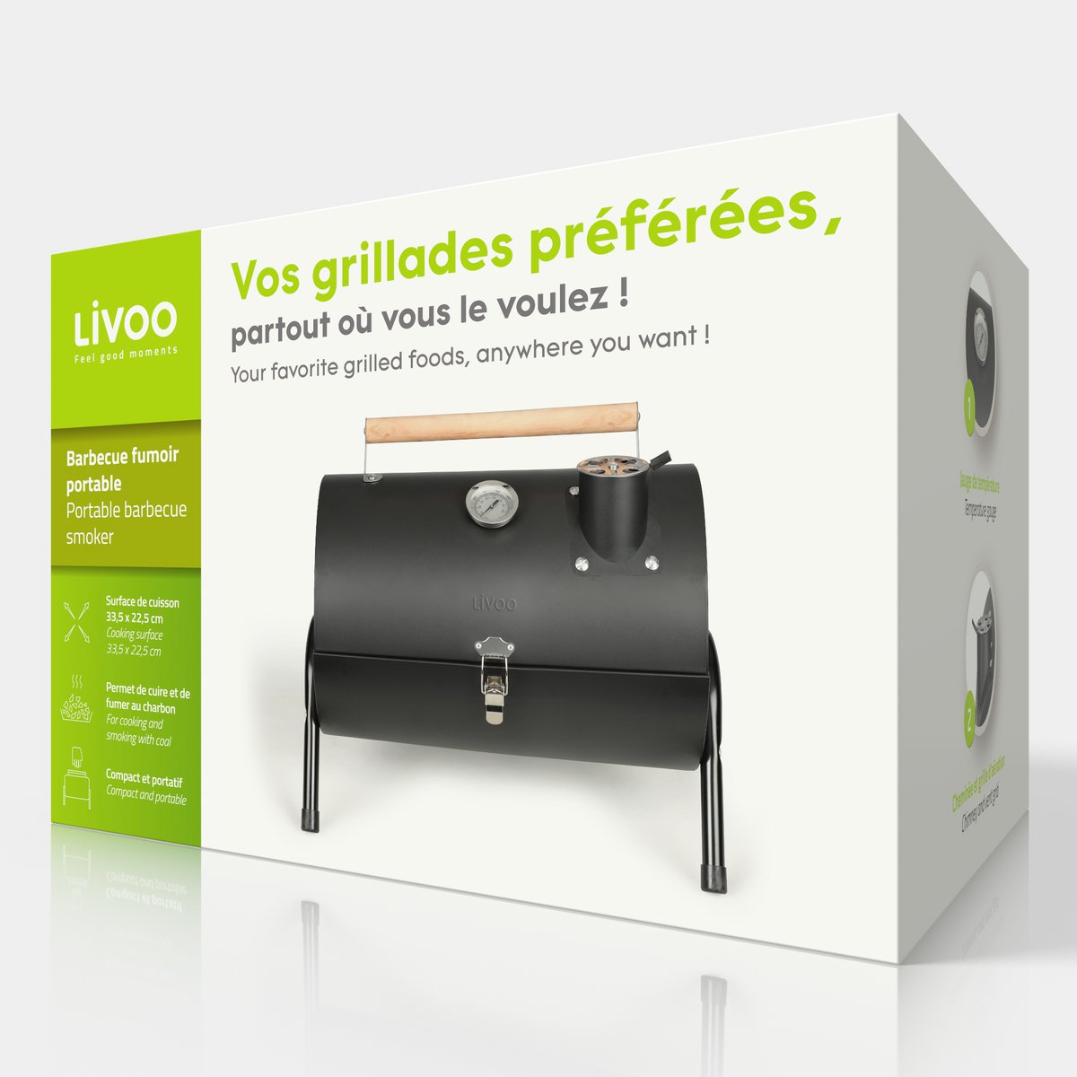 Prijenosni roštilj s dimnjakom LIVOO DOC269