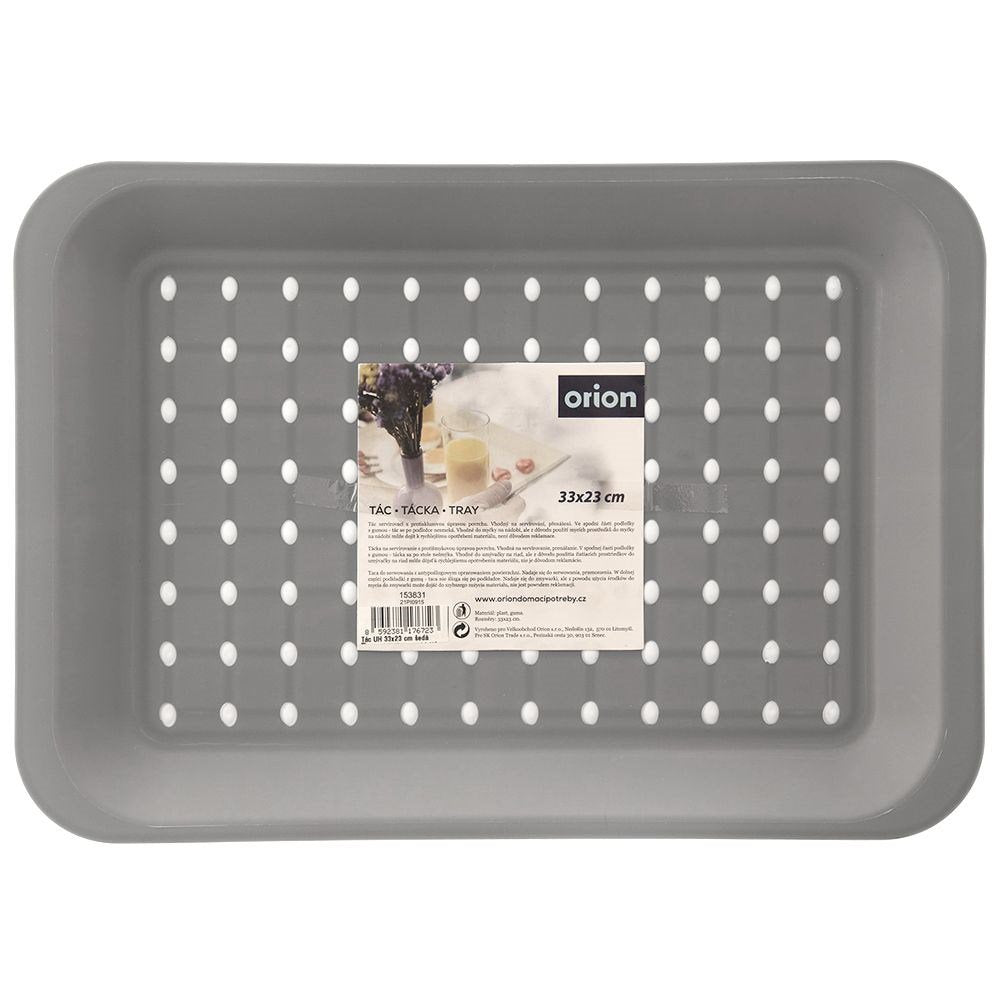 Poslužavnik Tacna siva protuklizna – 33 × 23 cm