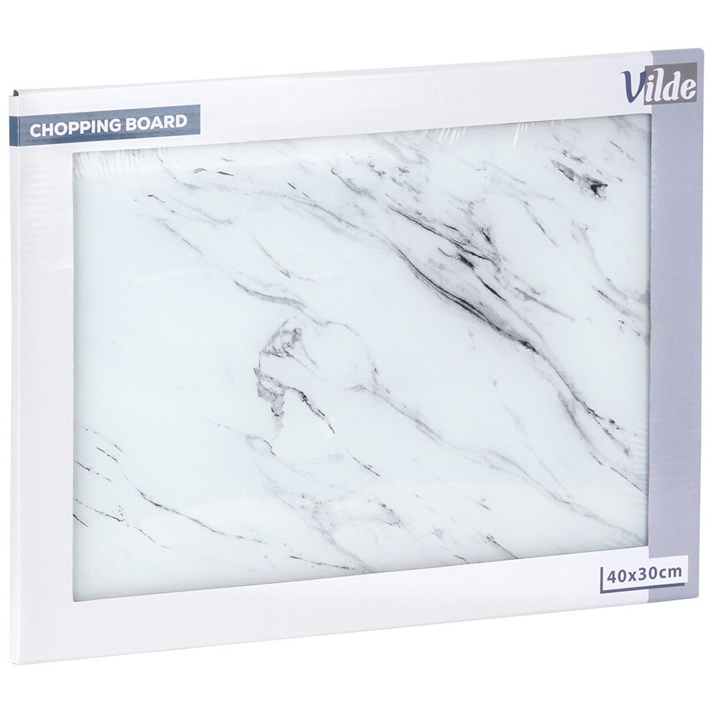 Staklena daska za rezanje 40 × 30 cm – mramorni uzorak