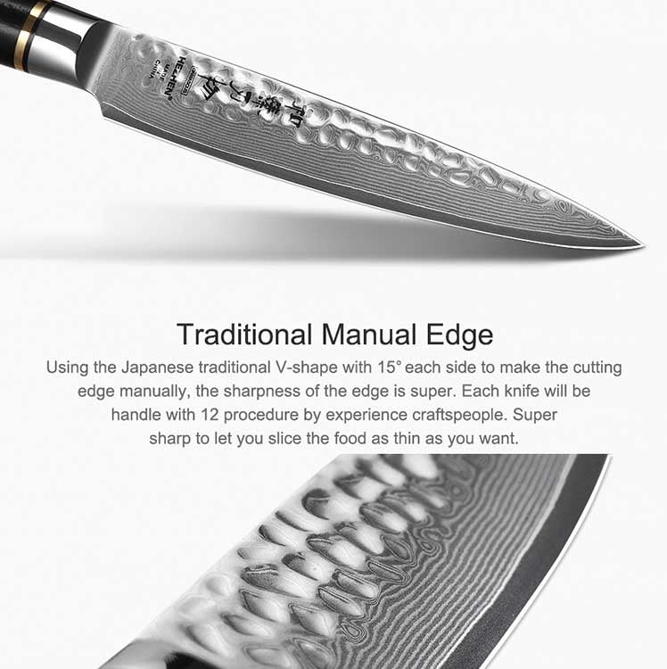 Nož čekićani B1Z-WY Damask 67 slojeva – ebony drška