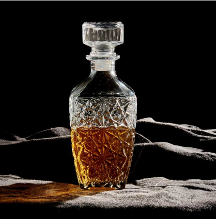 Staklena boca za likere rezbarena 900ml