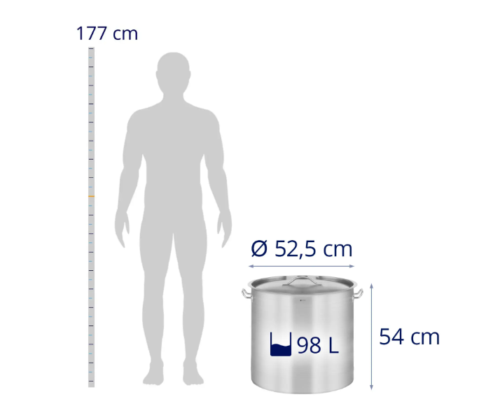 Indukcijski lonac – 98 L | Royal Catering