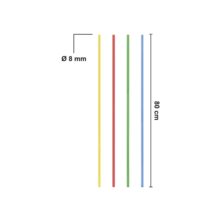 Slamke ekstra duge 80cm šarene 50/1