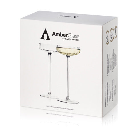 Set 2 čaše za prosecco – Amber 🍸 Hand-made in EU