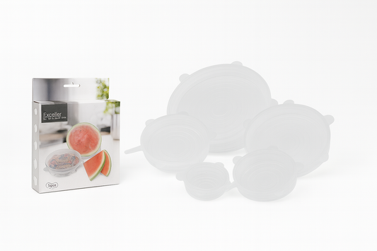 Set of 5 silikonskih poklopaca rastezljivih i prilagodljivih