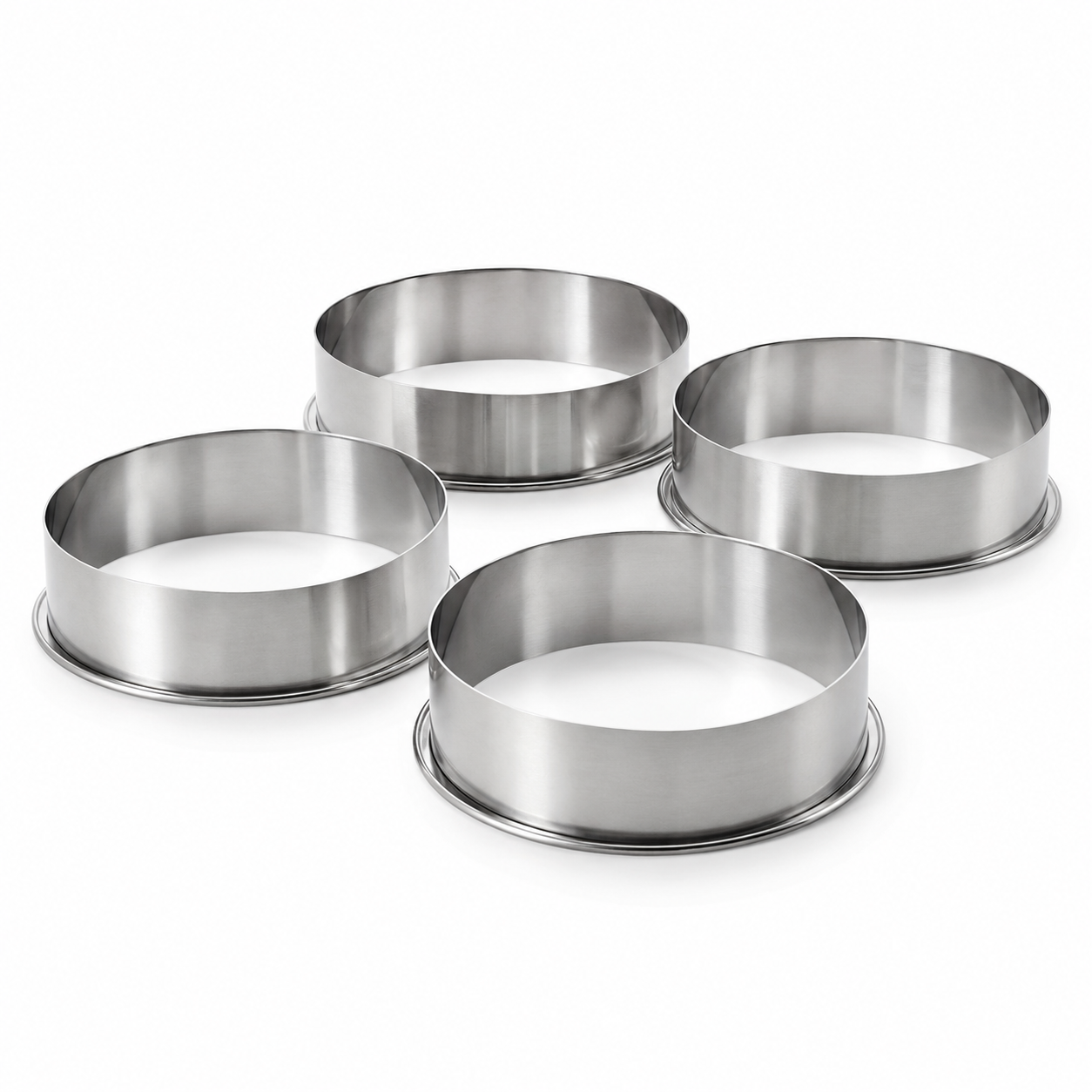 Set 4 inox kalupa za tartlete