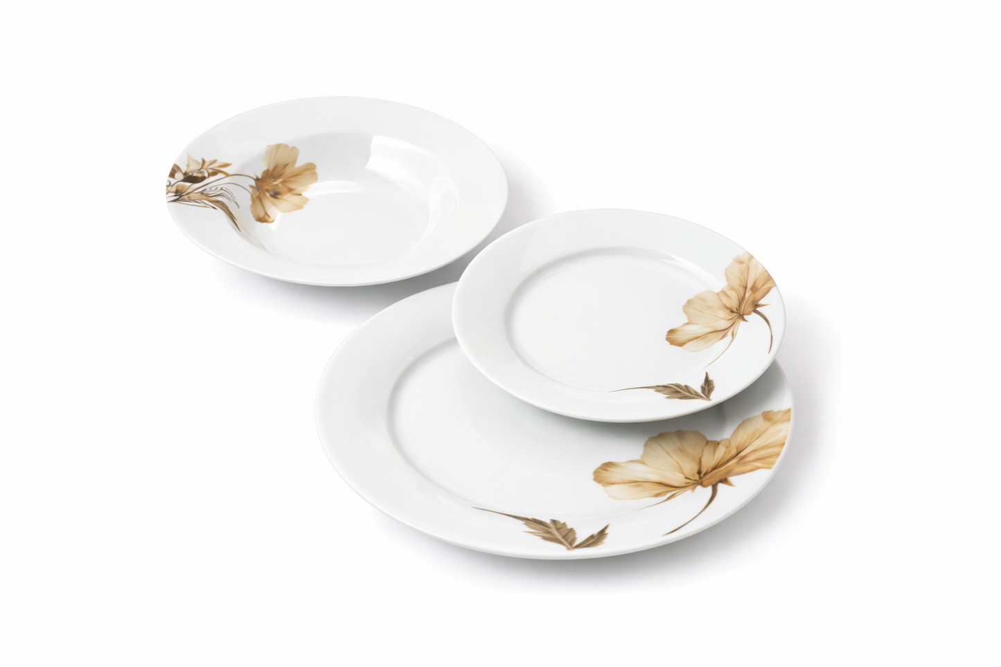 Set 18 tanjura Beige Leaf