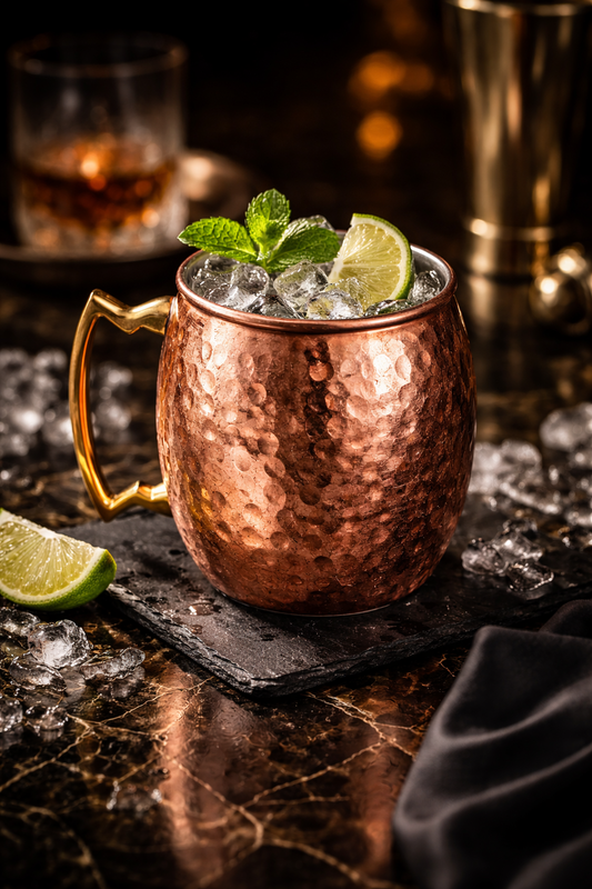 bakrena šalica, moscow mule šalica, bakrena čaša, šalica 550 ml, cocktail mug, copper mug, moscow mule mug, bar pribor, oprema za bar, koktel šalica, bakrena šalica za koktele, horeca oprema, oprema za restoran, čaša za koktele, šalica za gin tonic, šalica za mojito, hammered copper mug, inox unutrašnjost, premium bar pribor, pribor za koktele, čaša za hladna pića, bar accessories, ugostiteljska oprema, koktel prezentacija, bakrena čaša 550 ml, čaša za mule, restoran oprema, luksuzni bar pribor, čaša za kok