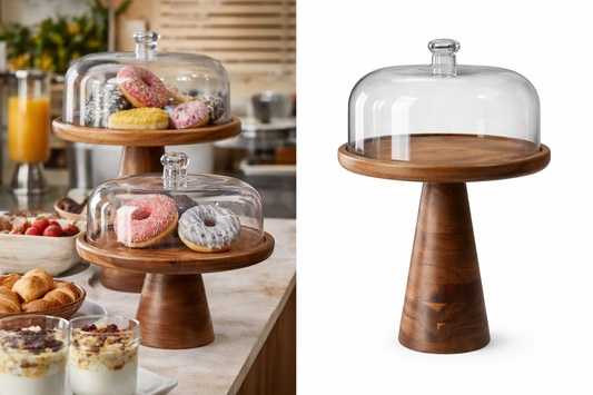 Buffet zvono i pladanj za izlaganje kolača