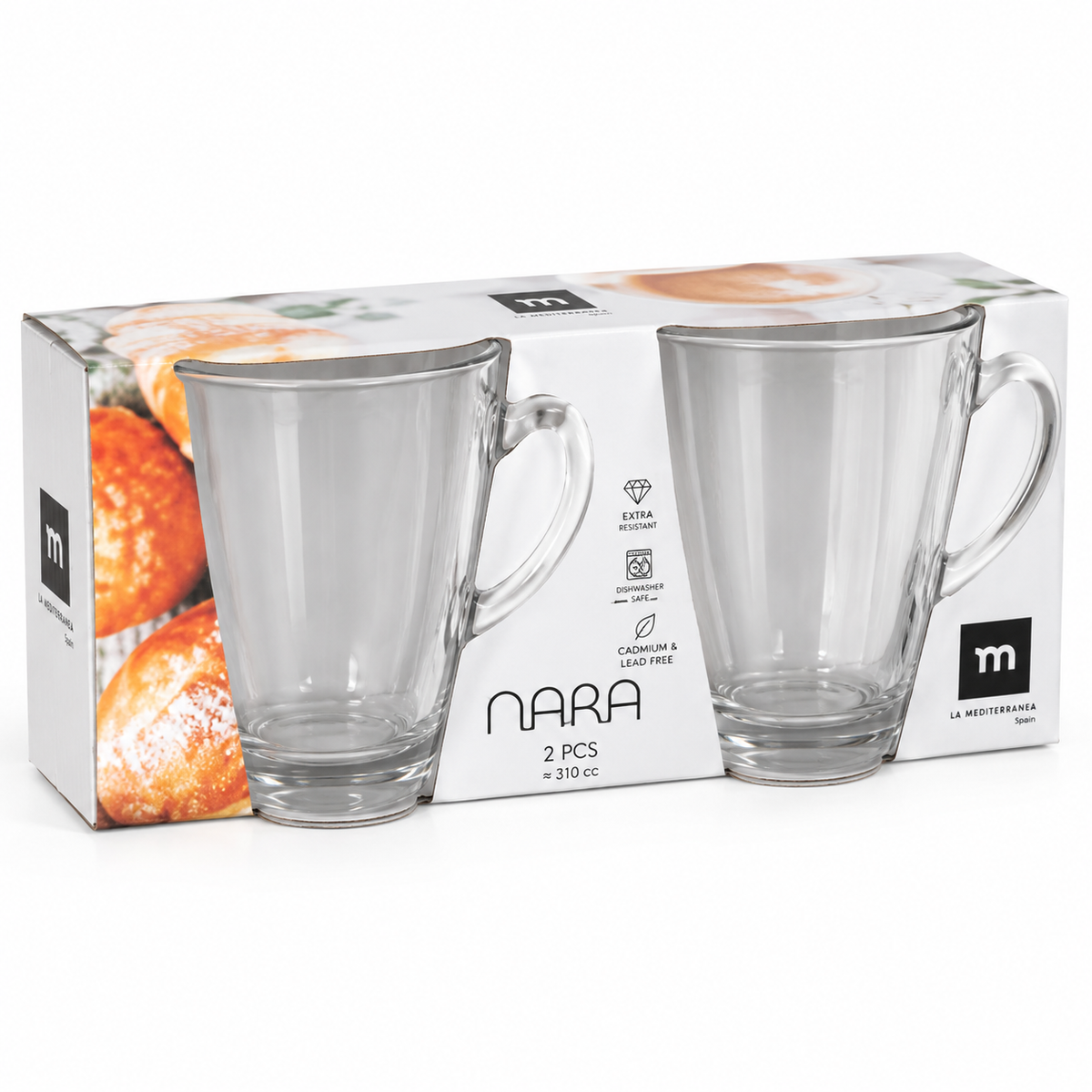 Set 2 staklene šalice Naira