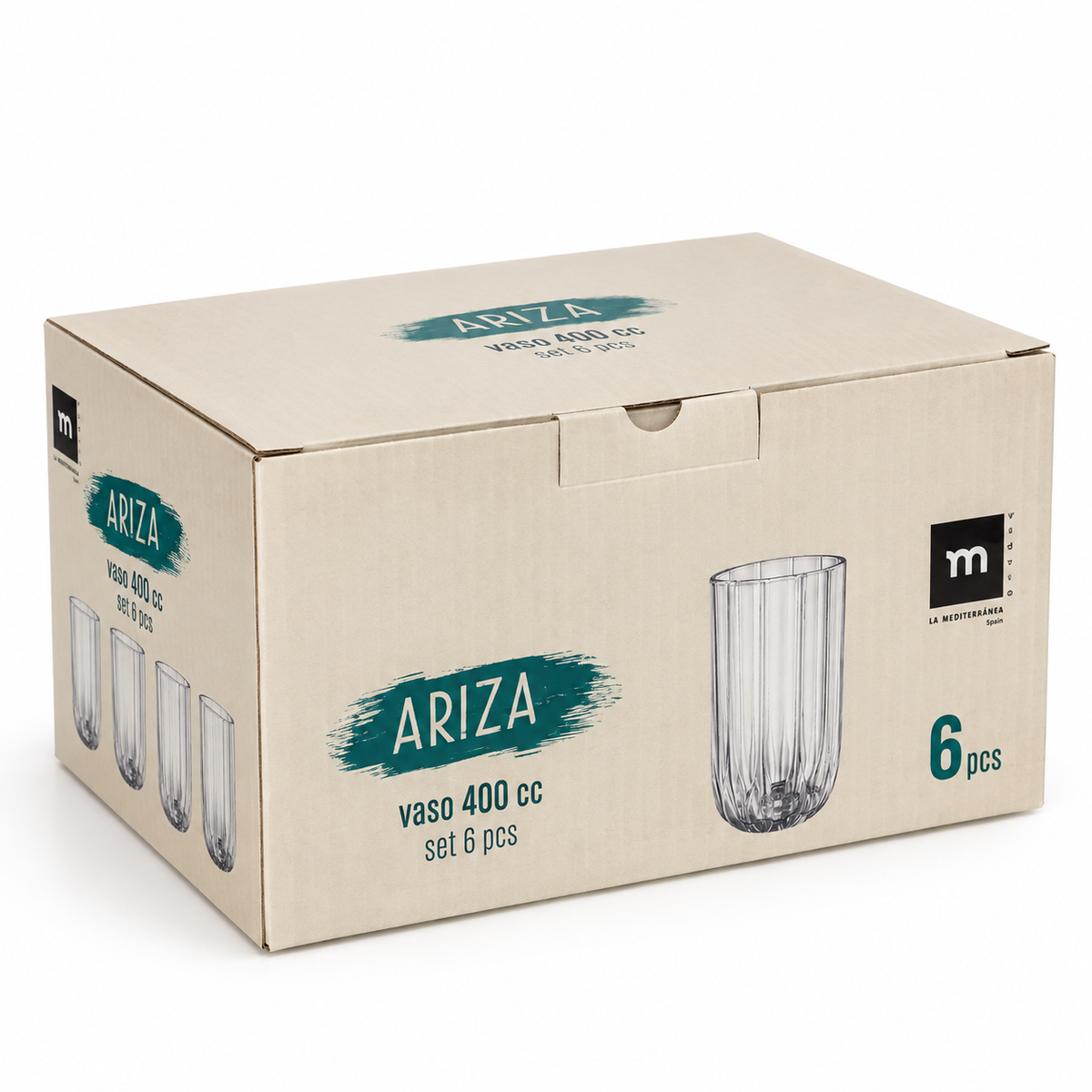 Set 6 čaša Ariza visoke 400ml