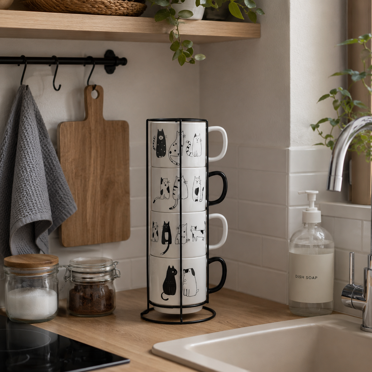Set 4 porculanske šalice 370 ml sa stalkom