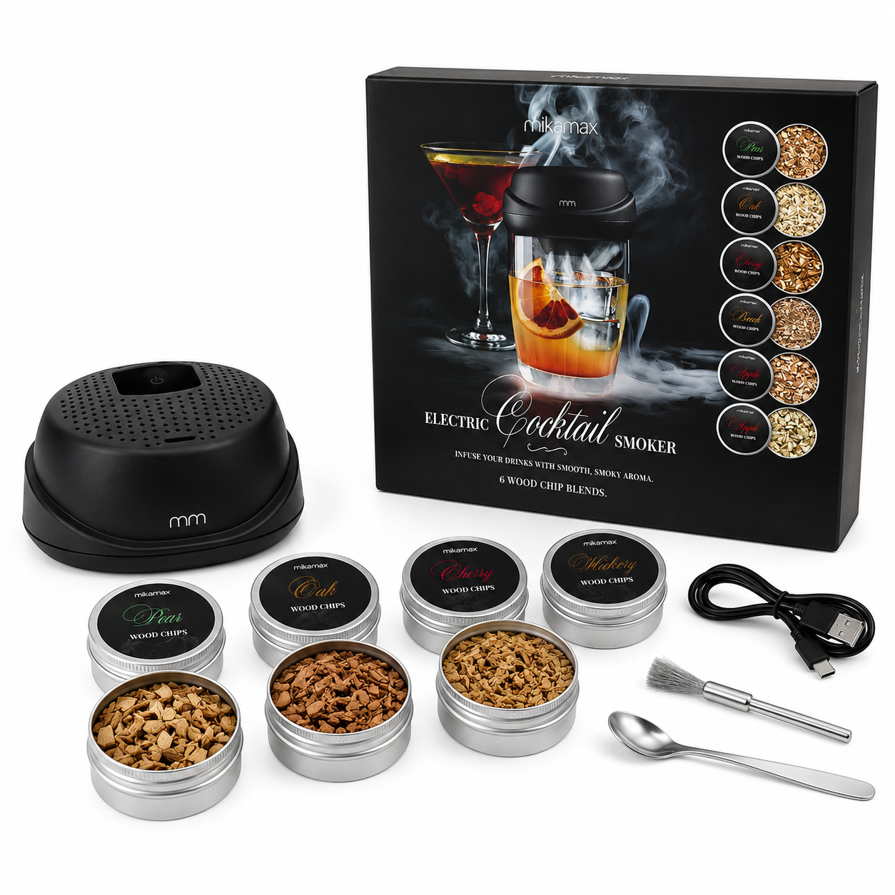 Električni smoker za koktele sa 6 aroma