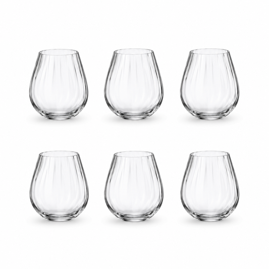 Set 6 rebrastih čaša Columba 380ml
