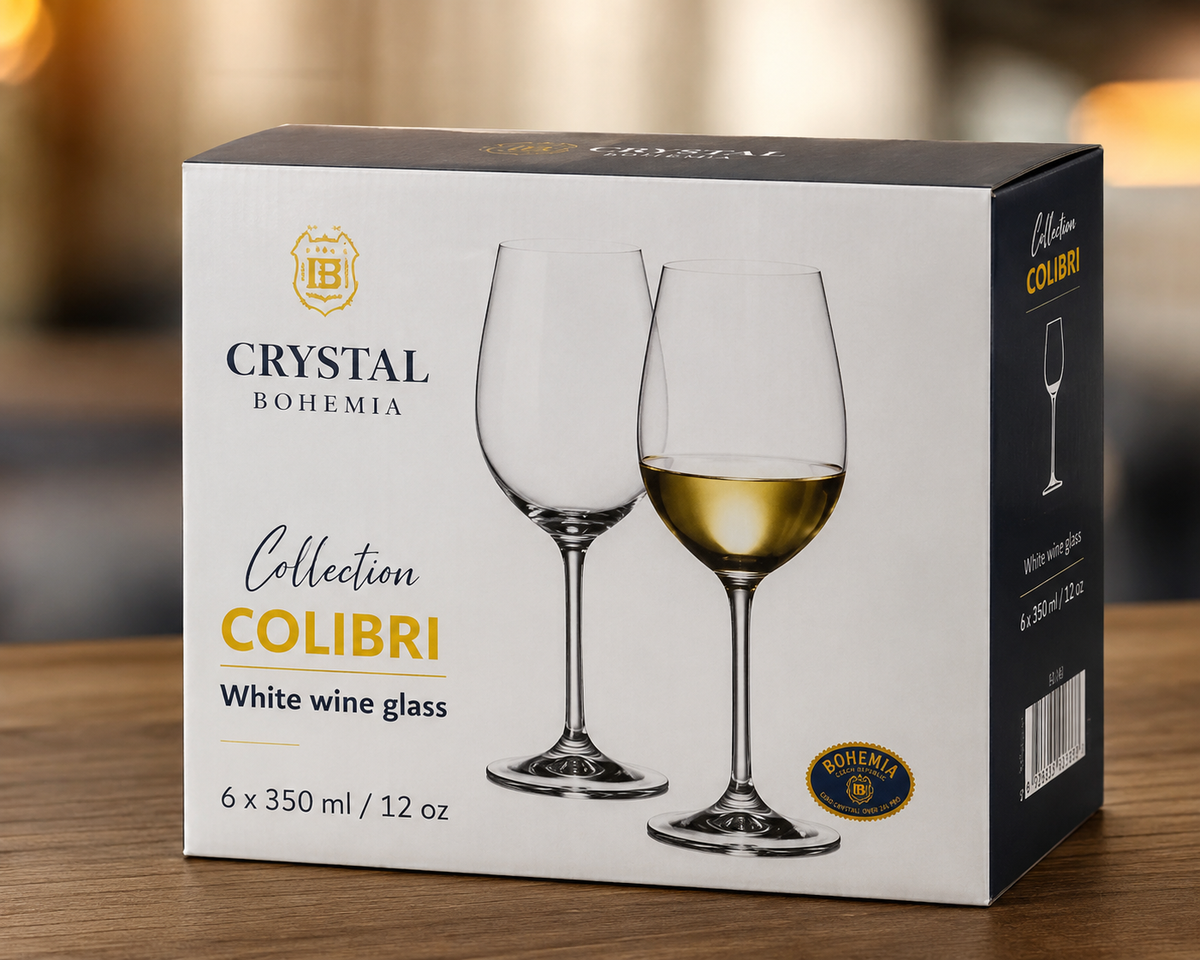 Čaše za vino Bohemia Colibri 🇨🇿 - Tri veličine