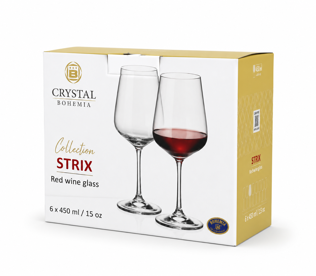 Set 6 čaša za crno vino – Bohemia Strix 450ml