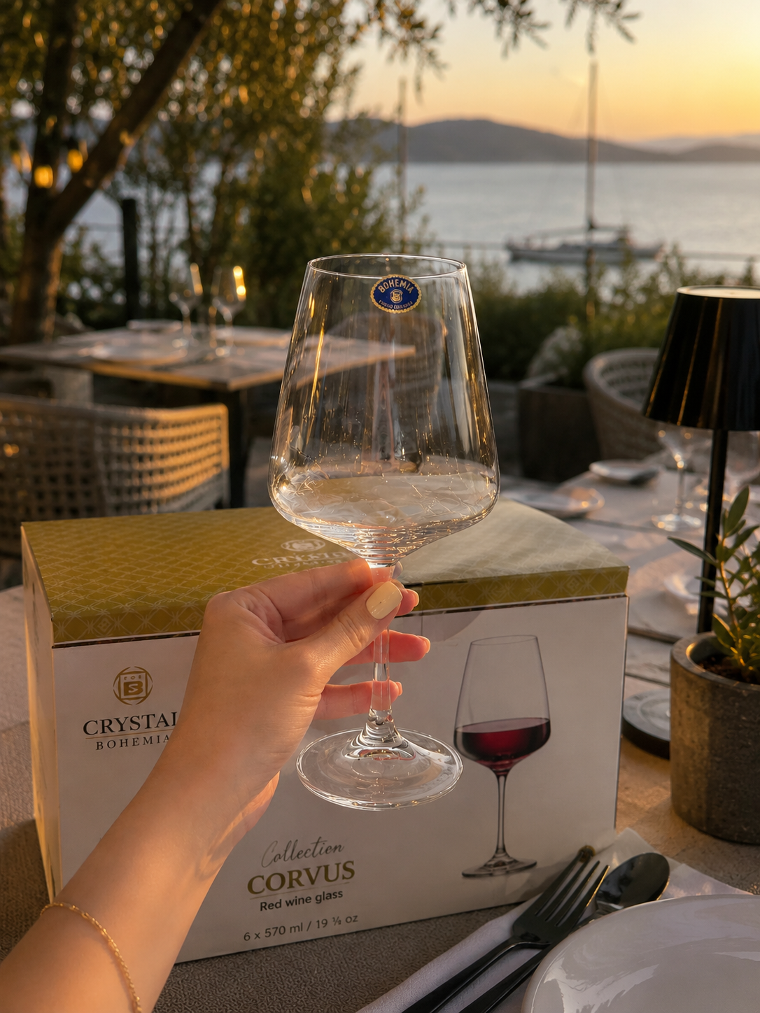 Set 6 čaša za crno vino Corvus Bohemia - Dvije opcije