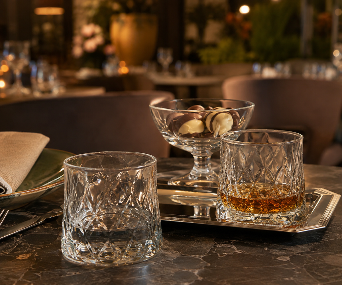 Set 4 čaše za whiskey Leafy 320ml