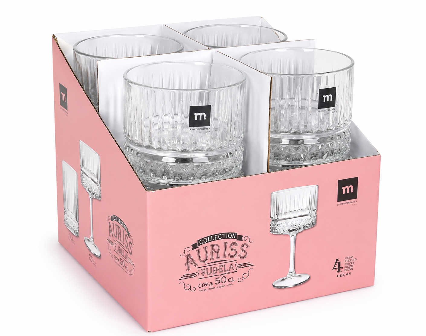 Set 4 čaše za Gin Tonic Auris