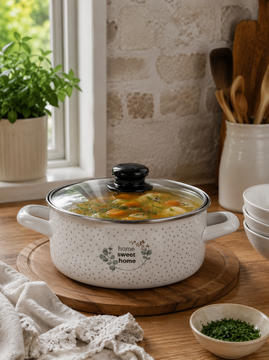 Emajl lonci Home - 3 veličine - Može indukcija