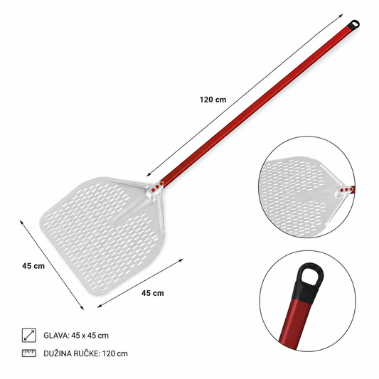 Lopata za jumbo pizzu velika 45 x 120cm