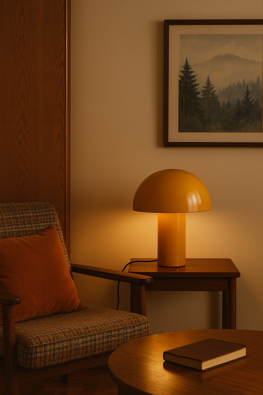 Retro lampa Lito – Oker narančasta - 24.5cm