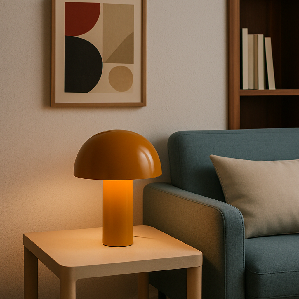 Retro lampa Lito – Oker narančasta - 24.5cm