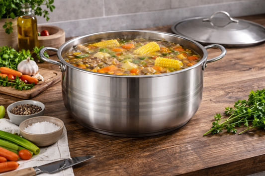 teća za sarme, lonac za sarme, veliki inox lonac, inox teća 27,8 l, lonac 40 cm, veliki lonac s poklopcem, teća za velike količine, lonac za varivo, lonac za juhu, teća za fažol, lonac za kiseli kupus, teća za punjene paprike, inox lonac za indukciju, lonac za indukcijsku ploču, ugostiteljski lonac, horeca lonac, profesionalni inox lonac, kuhinjska teća velika, lonac za obitelj, lonac za restoran, inox posuđe, lonac od nehrđajućeg čelika, teća s poklopcem, veliki kuhinjski lonac, lonac za kuhanje sarme, teć