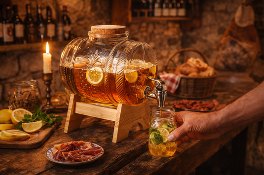 Staklena bačvica sa špinom 3L "Za u konobu"