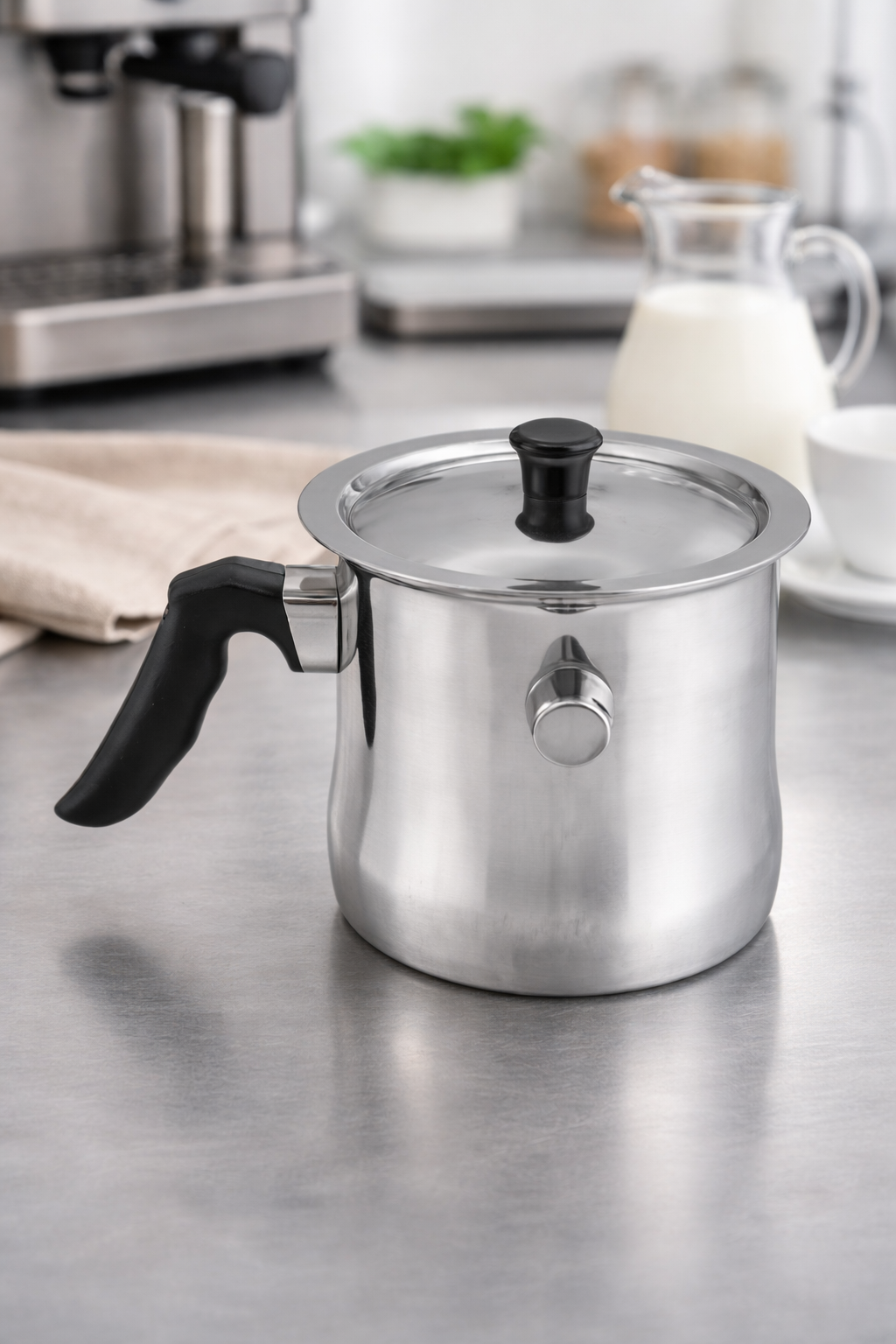 Lončić za mlijeko od nehrđajućeg čelika 1,5 L – KingHoff ☕🥛