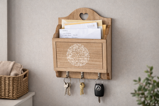 Zidni ormarić za pisma i ključeve Vintage