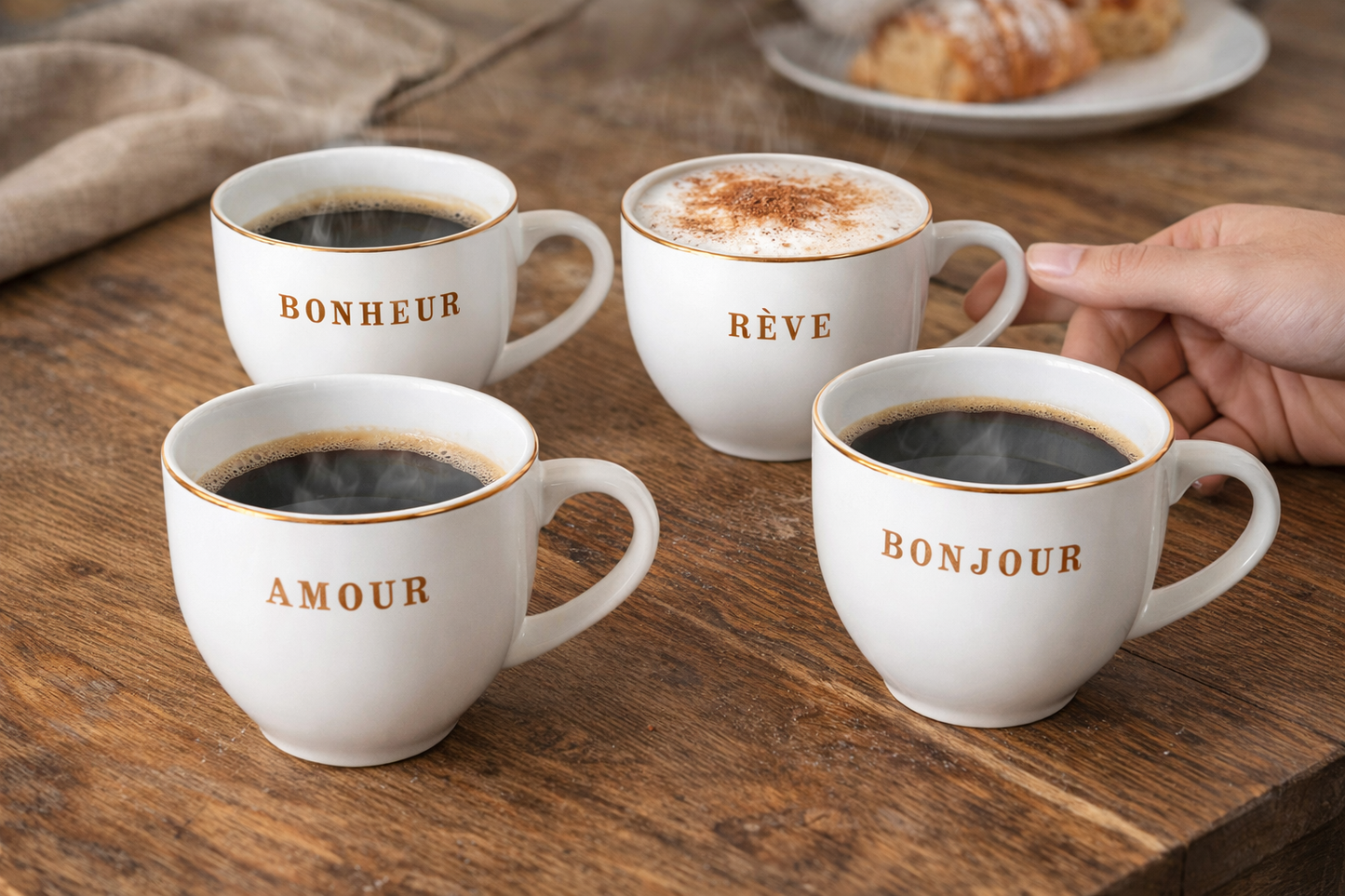 Šalica Bonjour - Amour - Reve - 300 ml – keramička šalica za bijelu kavu