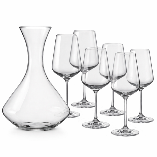 Set 6 kristalnih čaša i dekantanter Sandra 7/1