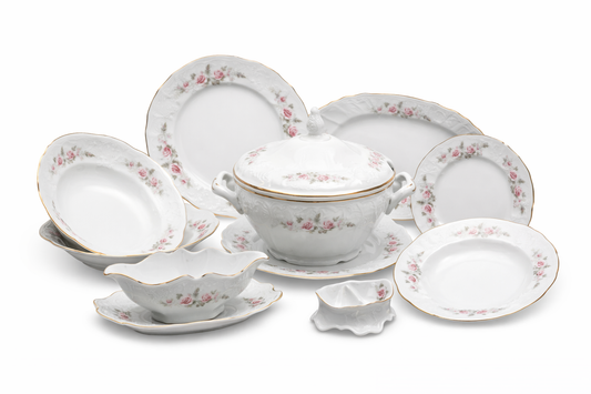 Porculanski set Bernadotte 26/1 - Ružica -  Thun 🇨🇿