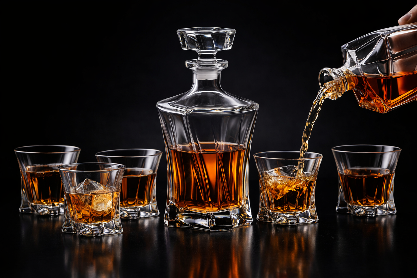 Kristalni set za viski Aurum Cooper 1+6 – dekanter i čaše 🇨🇿