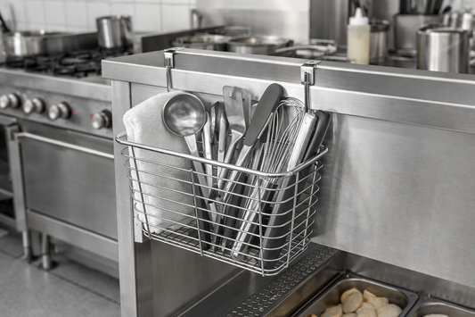 Košara za pribor – kromirana, bez bušenja, 55 cm