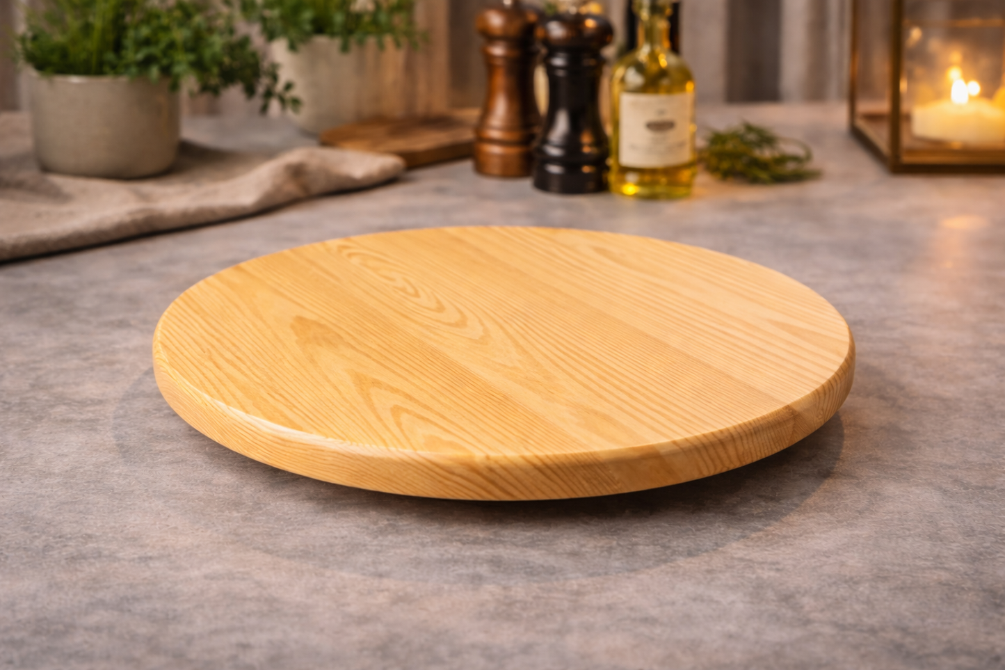 Rotirajuća drvena daska Ø 38 cm od borovine – Panetta Casalinghi 🇮🇹