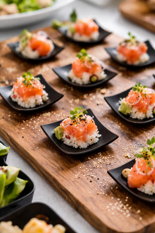 Tanjurić bambus Catering 6×6 cm – crni 🖤 Set 12 kom