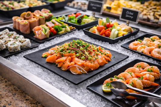 Crni melaminski pladanj 25 × 25 cm | Imitacija kamena