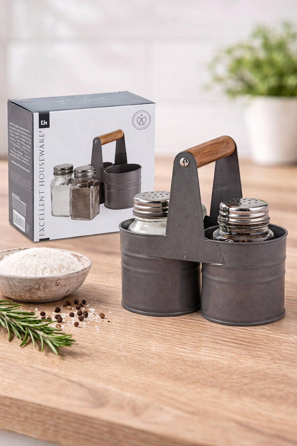 Set za sol i papar s metalnim držačem🍽️