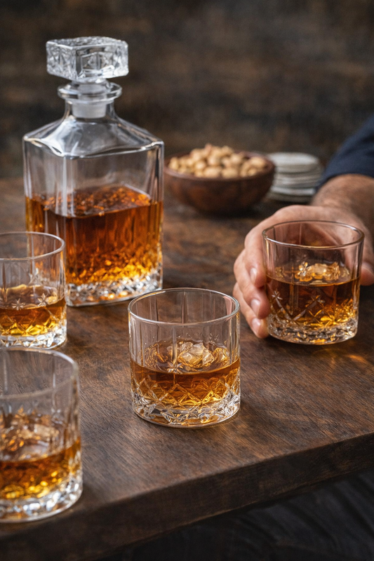 Stakleni set za whiskey - Idealan poklon - Dekanter i 4 čaše