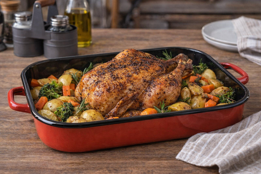 Emajlirana škrovada s ručkama - 6L 40cm