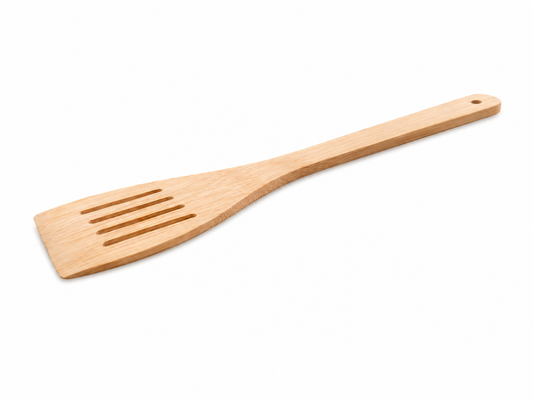 Drvena kuhača / spatula s prorezima – 30cm 🌿