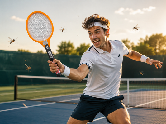 Električni reket za tenis s komarcima
