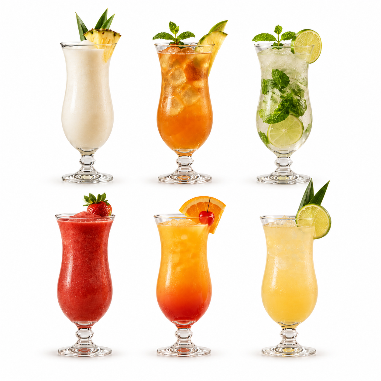 Set 6 čaša Hurricane 🍹 Pina Colada