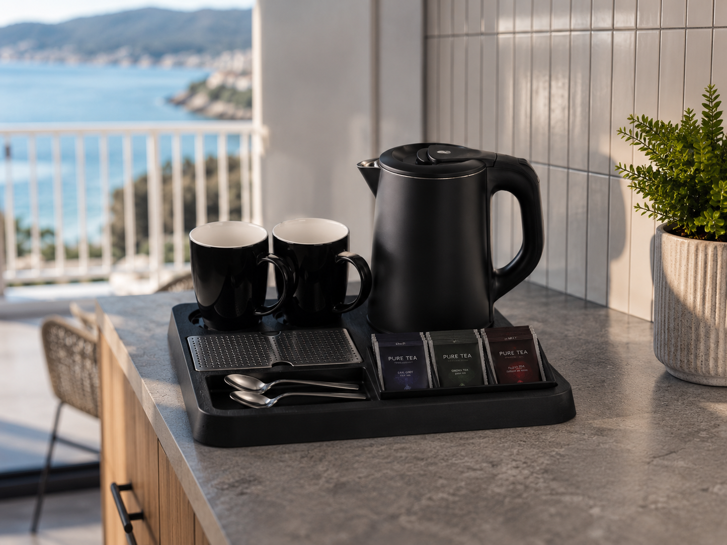 Kuhalo set 0,8 L s 2 šalice – EVA WK9102 ☕
