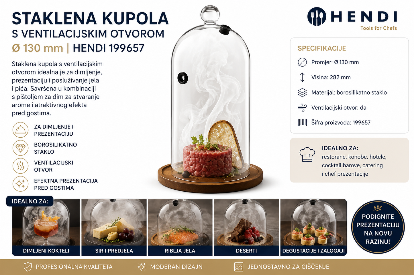 Aromatizator - Zvono za dimljenje koktela