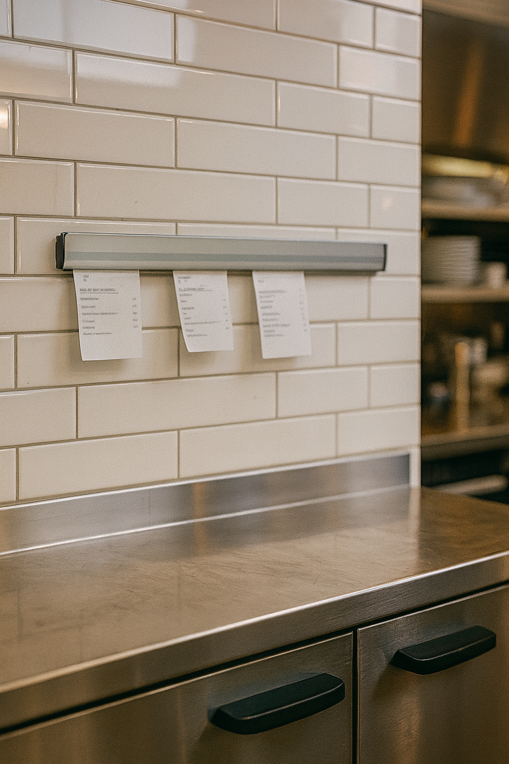 Držač računa narudžbi zidni 45cm inox