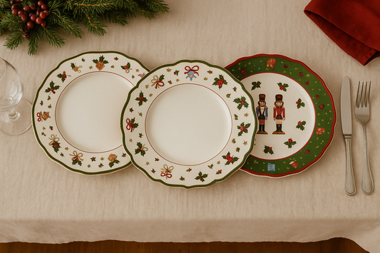 Božićni porculanski set tanjura Silent Night – elegantni blagdanski servis za stol